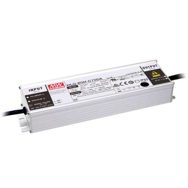 MEAN WELL HLG-80H-C Series IP65 IP67 Constant Current LED Driver