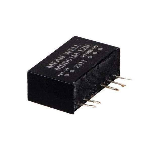 MEAN WELL MDD01-N 1-Watt Dual Output Medical DC to DC converter PCB mount