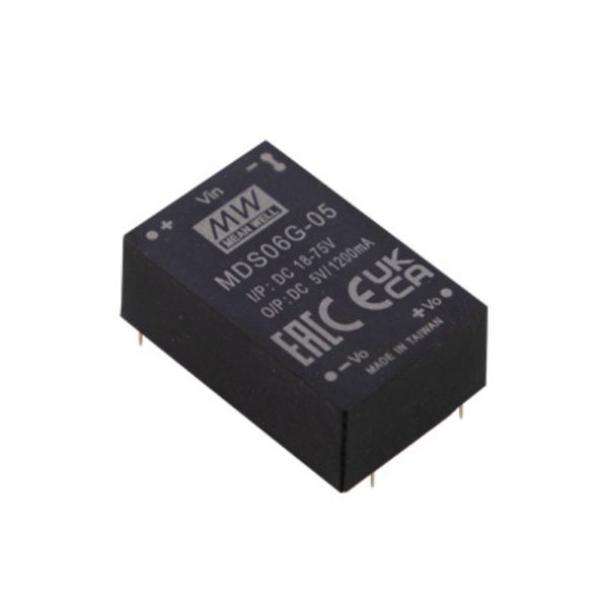 MEAN WELL MDS06 6-Watt Medical DC to DC Converter