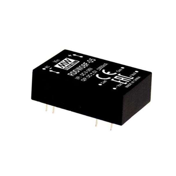 MEAN WELL RDDW08 8-Wat Dual Output PCB Mount Railway DC to DC Converter