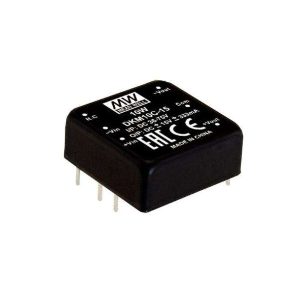 MEAN WELL DKM10 10-Watt Dual Output Regulated DC to DC converter 1 inch x 1 inch package