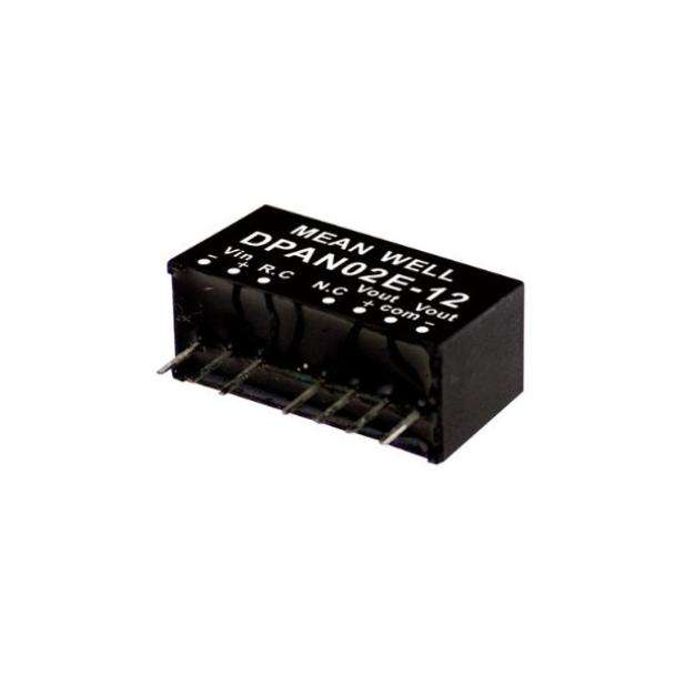 MEAN WELL DPAN02 2-Watt regulated SIP PCB mount DC to DC converter