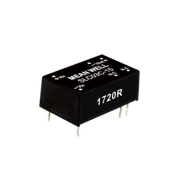 MEAN WELL SLC03 3-Watt DIP PCB Mount Regulated DC to DC Converter