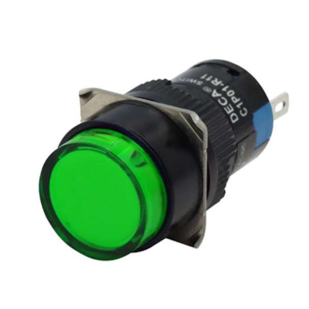 POWERNEX C1P01-R12KG-OD1 green illuminated pilot push switch