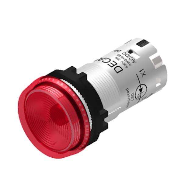 POWERNEX CP24P-3EQ4R illuminated red metal pilot push switch