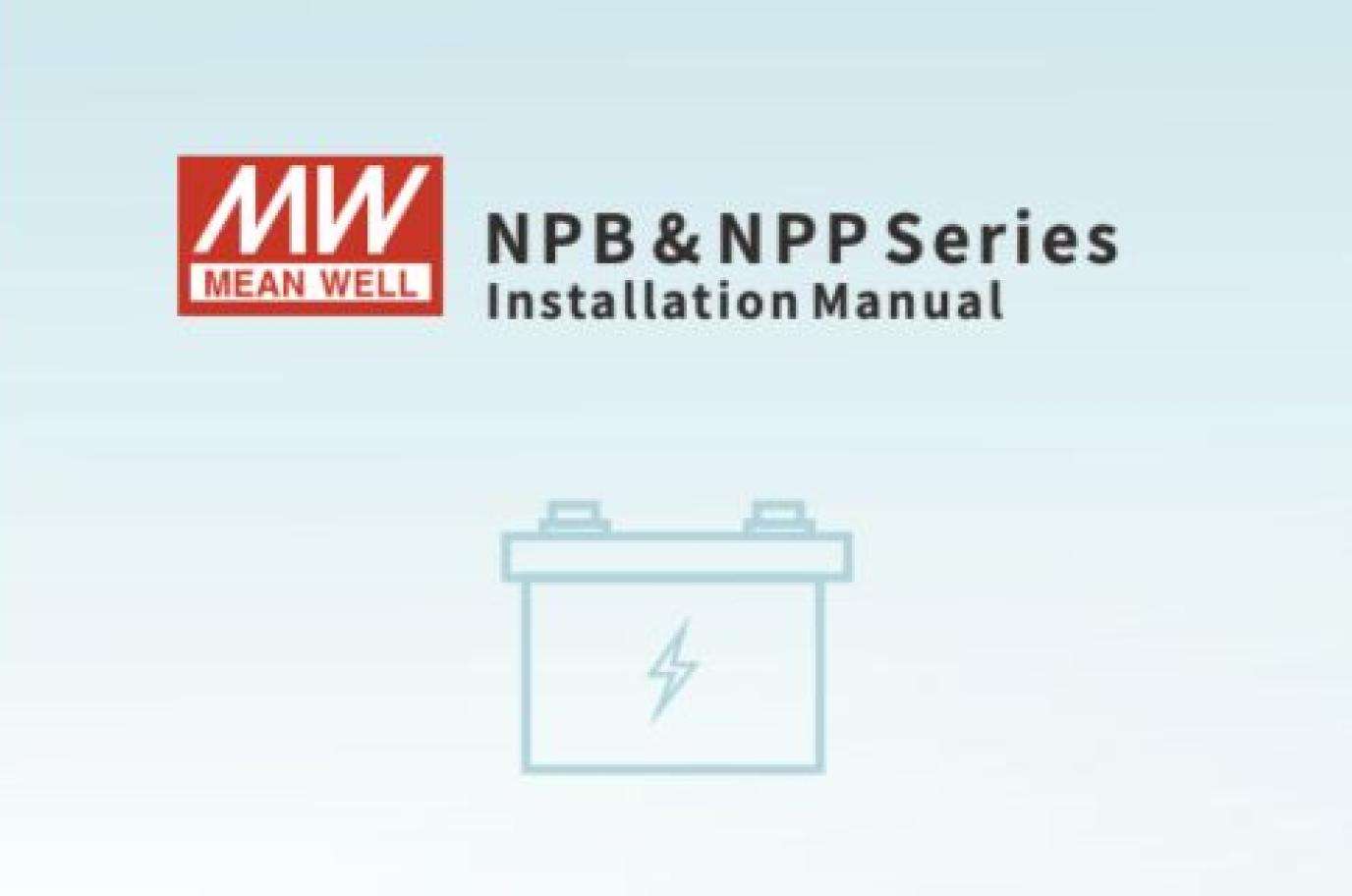 Manual for MEAN WELL battery charger